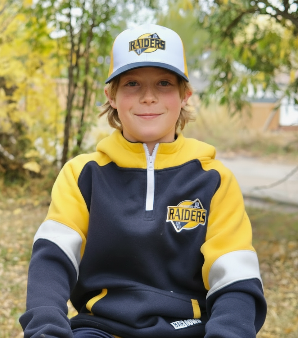 Jr. Raiders Quarter Zip Hoodie